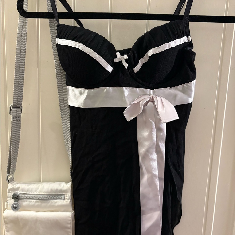 Rampage Elegant Black and White Lingerie Dress